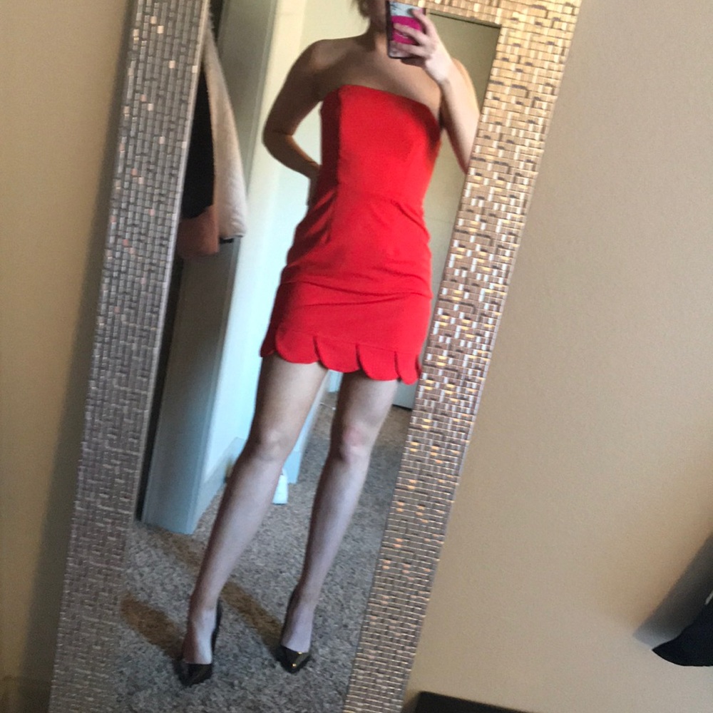 red dress